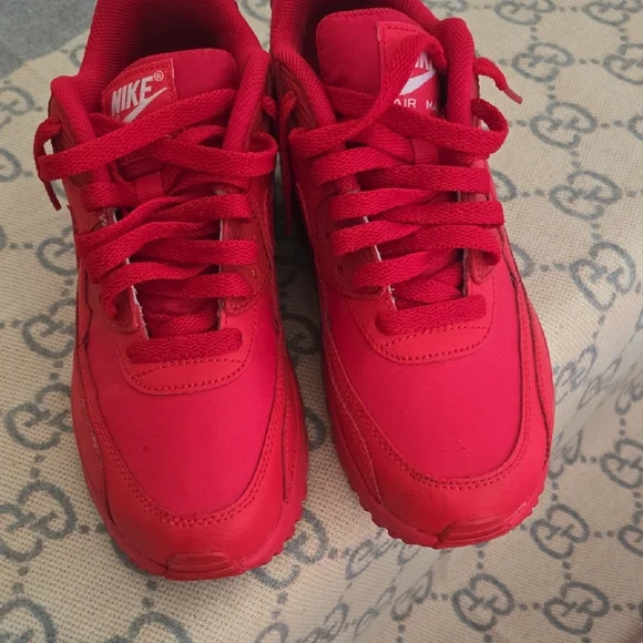 Nike Kids Air Max Bright Red Sneakers - Picture 2 of 8